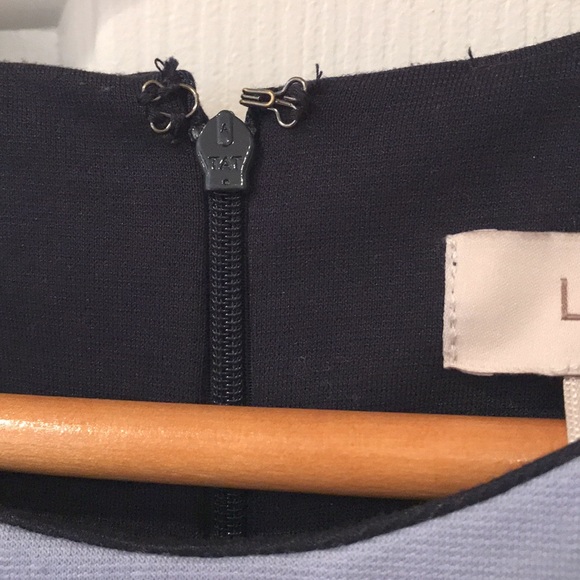 Slim Fit Navy Color Block Dress - Picture 5 of 5